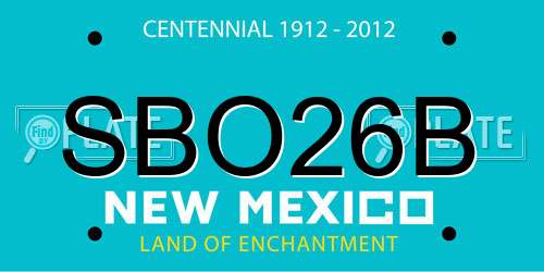 SBO26B New Mexico License Plate