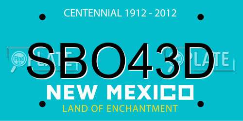 SBO43D New Mexico License Plate