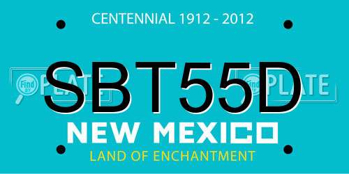 SBT55D New Mexico License Plate