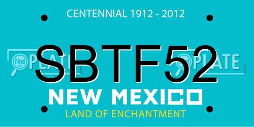 SBTF52 New Mexico License Plate