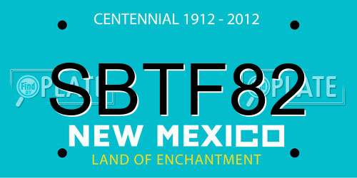 SBTF82 New Mexico License Plate