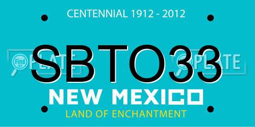 SBTO33 New Mexico License Plate
