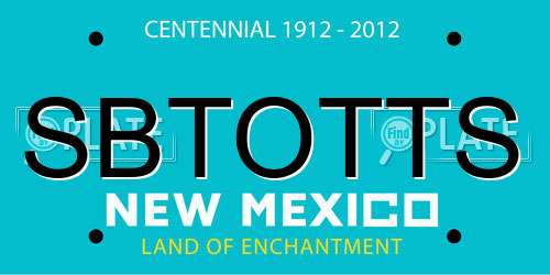 SBTOTTS New Mexico License Plate