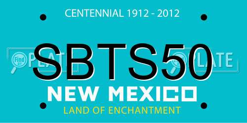 SBTS50 New Mexico License Plate