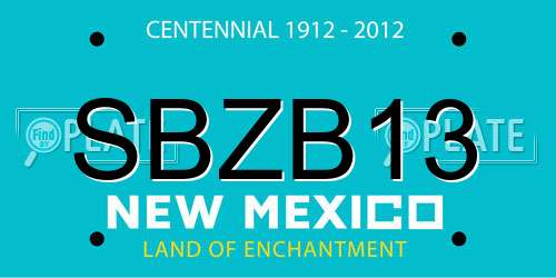 SBZB13 New Mexico License Plate