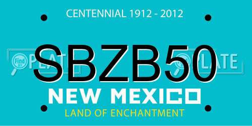 SBZB50 New Mexico License Plate