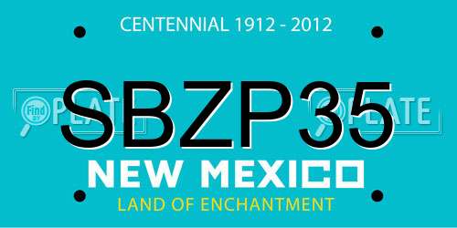 SBZP35 New Mexico License Plate