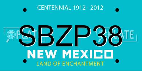 SBZP38 New Mexico License Plate