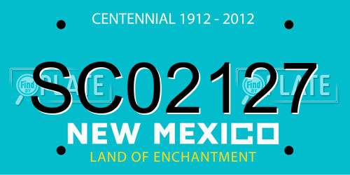 SC02127 New Mexico License Plate