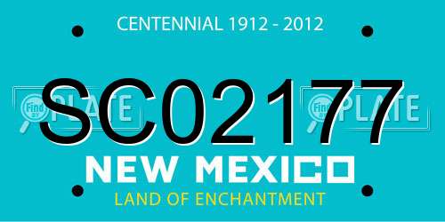 SC02177 New Mexico License Plate