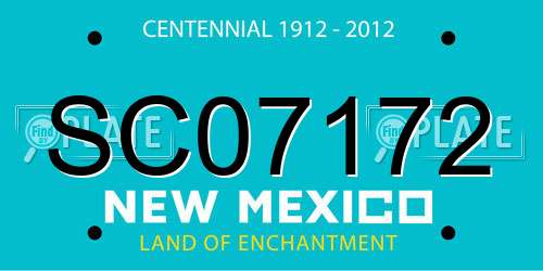 SC07172 New Mexico License Plate