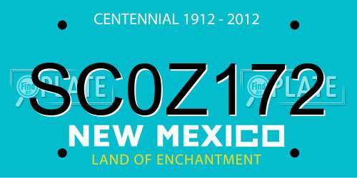 SC0Z172 New Mexico License Plate