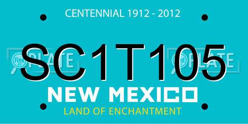 SC1T105 New Mexico License Plate