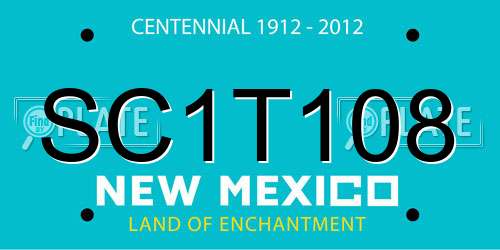 SC1T108 New Mexico License Plate