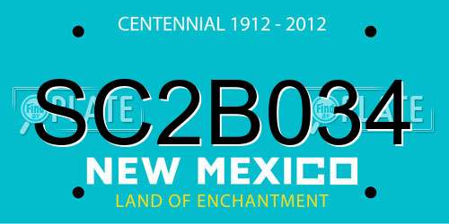 SC2B034 New Mexico License Plate