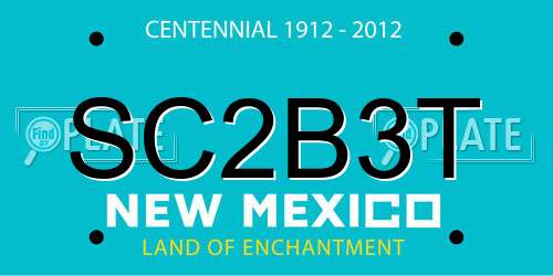 SC2B3T New Mexico License Plate