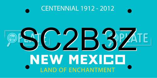 SC2B3Z New Mexico License Plate
