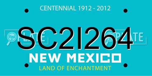 SC2I264 New Mexico License Plate