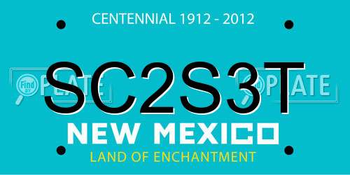 SC2S3T New Mexico License Plate