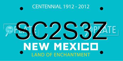 SC2S3Z New Mexico License Plate