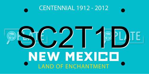 SC2T1D New Mexico License Plate