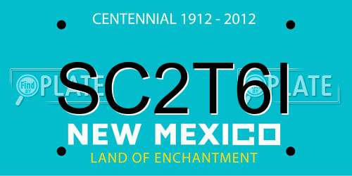 SC2T6I New Mexico License Plate