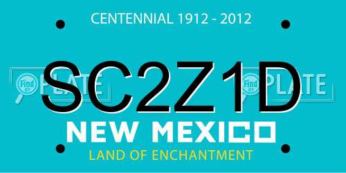 SC2Z1D New Mexico License Plate