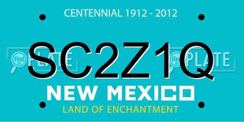 SC2Z1Q New Mexico License Plate