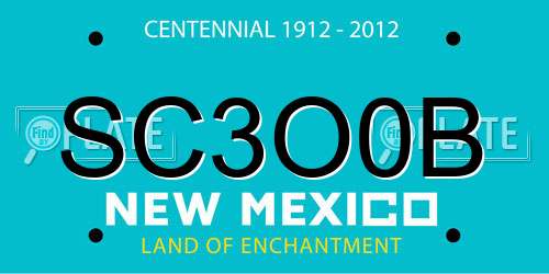 SC3O0B New Mexico License Plate