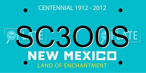SC3O0S New Mexico License Plate