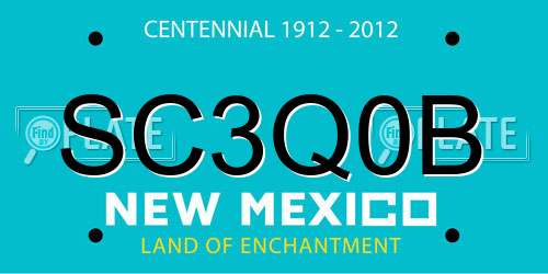SC3Q0B New Mexico License Plate