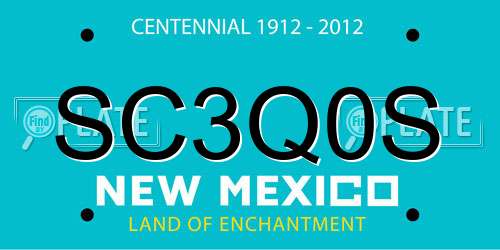 SC3Q0S New Mexico License Plate