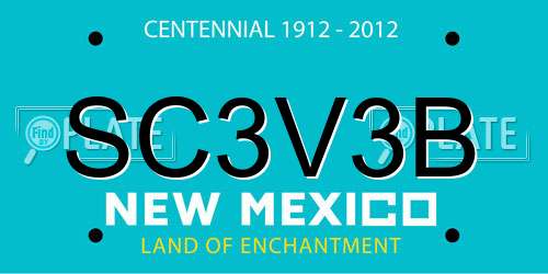 SC3V3B New Mexico License Plate