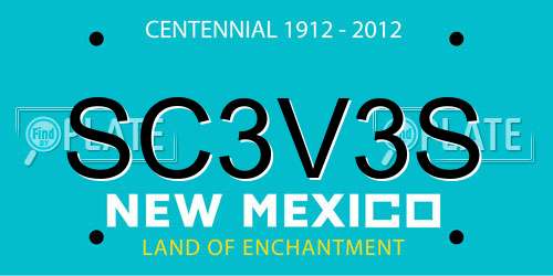 SC3V3S New Mexico License Plate