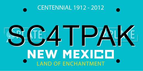 SC4TPAK New Mexico License Plate