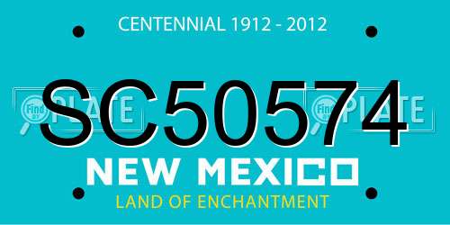 SC50574 New Mexico License Plate