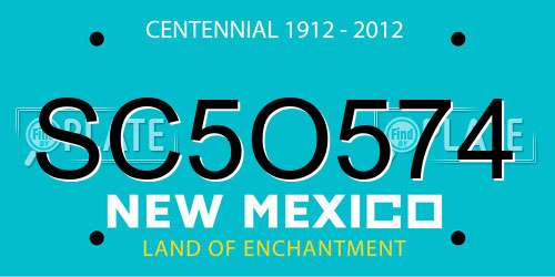 SC5O574 New Mexico License Plate