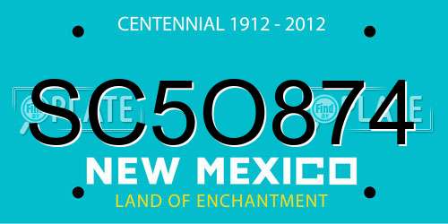 SC5O874 New Mexico License Plate