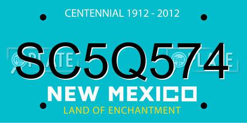 SC5Q574 New Mexico License Plate