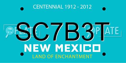 SC7B3T New Mexico License Plate