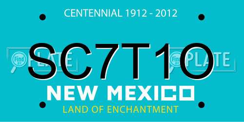 SC7T1O New Mexico License Plate