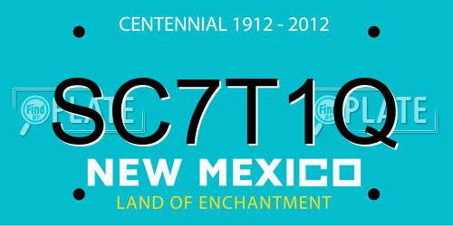 SC7T1Q New Mexico License Plate