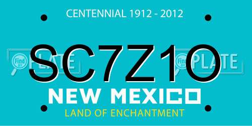 SC7Z1O New Mexico License Plate
