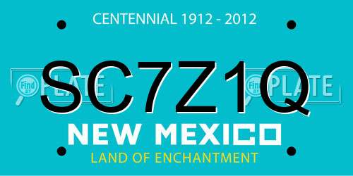 SC7Z1Q New Mexico License Plate