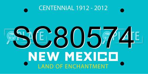 SC80574 New Mexico License Plate