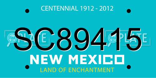 SC89415 New Mexico License Plate