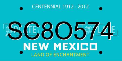 SC8O574 New Mexico License Plate