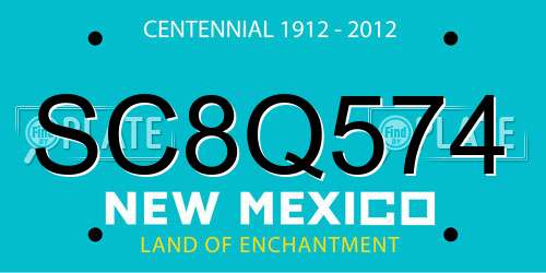 SC8Q574 New Mexico License Plate