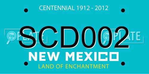 SCD002 New Mexico License Plate