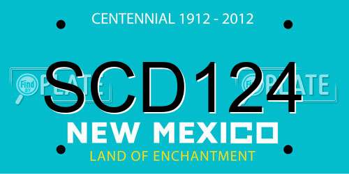 SCD124 New Mexico License Plate